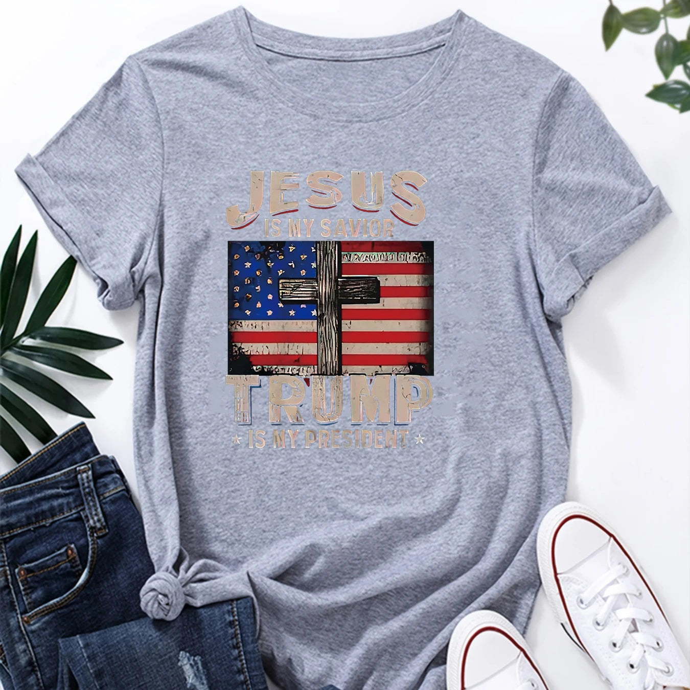 Jesus Is My Saviour Trump Is My President T-shirt