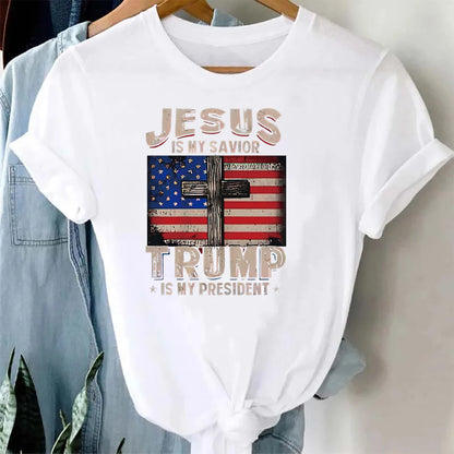 Jesus Is My Saviour Trump Is My President T-shirt