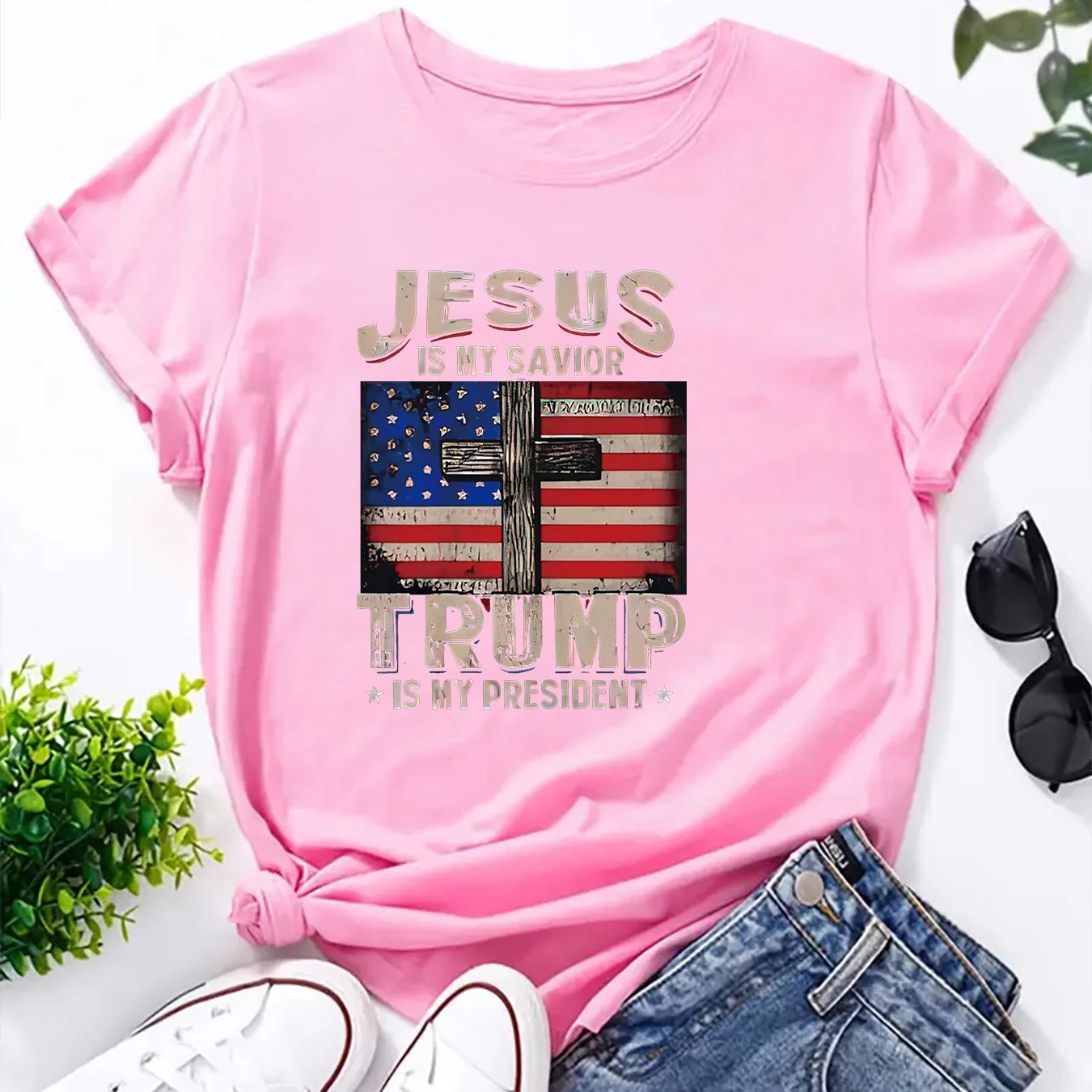 Jesus Is My Saviour Trump Is My President T-shirt